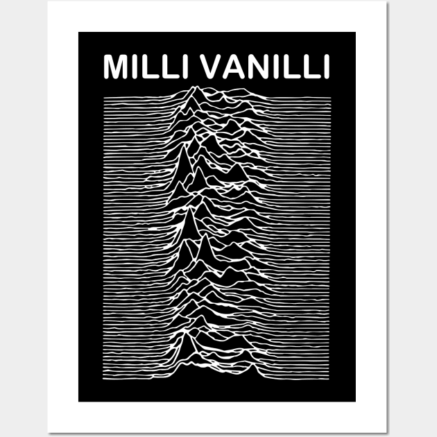 Milli Vanilli Unknown Pleasures Parody Wall Art by DankFutura